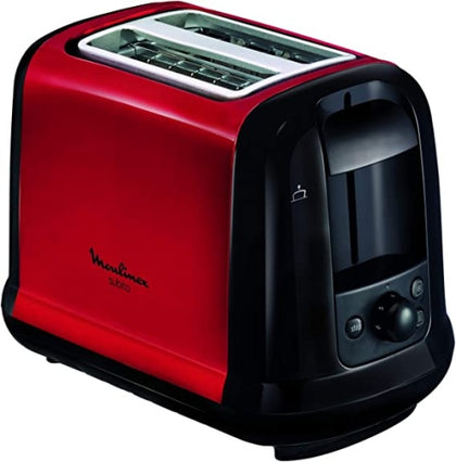 Ecost customer return Moulinex LT260D11 Subito Toaster, Warmup and Defrost Function, Crumb Tray, Bl
