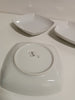 Ecost customer return Saturnia Tokio Set of 6 Porcelain Soup Plates with Frame, White