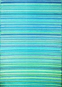 Ecost GD Home Weaver Light Weight Reversible Indoor Outdoor Eco Rug, 90 x 150 cm, Blue/ Green Shades