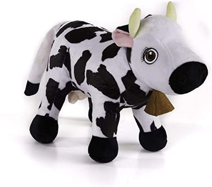 Ecost Customer Return LA GRANJA DE ZENON Zenon Farm - Musical Cow Lola, DX Plush 20 cm Black White