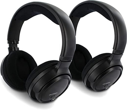 Ecost Customer Return Metronic 480182 - Double wireless headband headphones for TV, Hi-Fi stereo sou