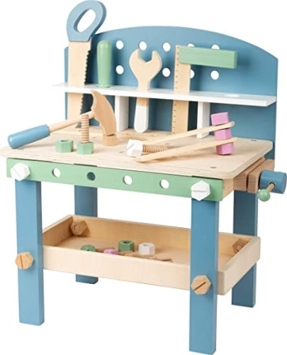 Ecost Customer Return Compact Wooden Workbench by Small Foot -Tool Bench Set in Nordic Theme - 21+ P