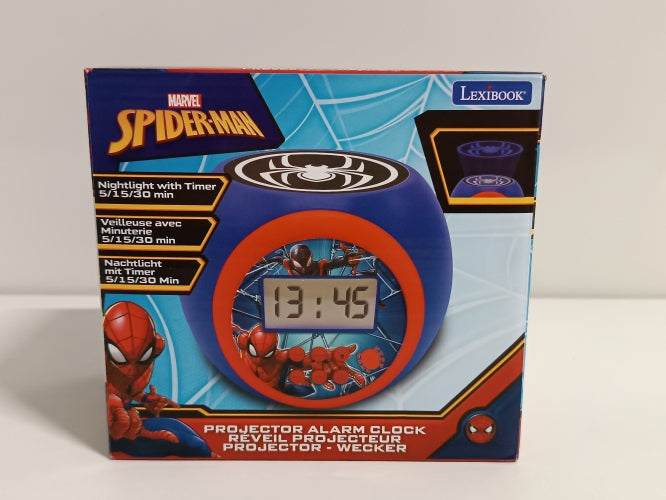 Ecost Customer Return LEXiBOOK Projector Alarm Clock Spiderman Marvel with Snooze Function and Alarm