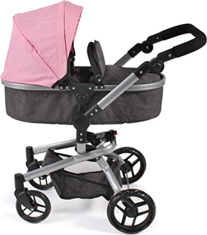 Ecost Customer Return Yolo Doll's Pram 2-in-1 Combination Doll Pram for Children from 4 to 8 Years