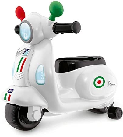 Ecost Customer Return Chicco Vespa Primavera Motorcycle Ride-On for Children, Children's Vehicle wit