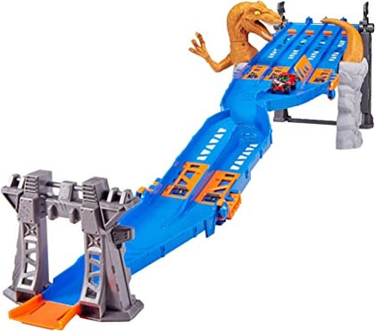 Ecost Customer Return Metal Machines 4-Lane Raptor Attack Track Set Playset with Mini Racing Car by