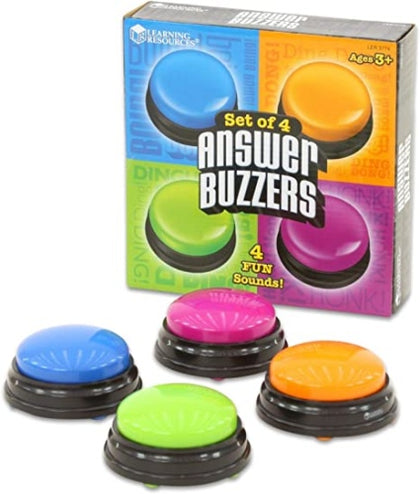 Ecost Customer Return Learning Resources Answer Buzzers - Set of 4, Ages 3+ Assorted Colored Buzzers