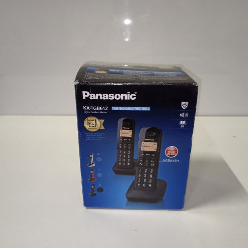 Ecost Customer Return Panasonic (Wireless) KX-TGB612FRB Cordless Phone Duo - Black