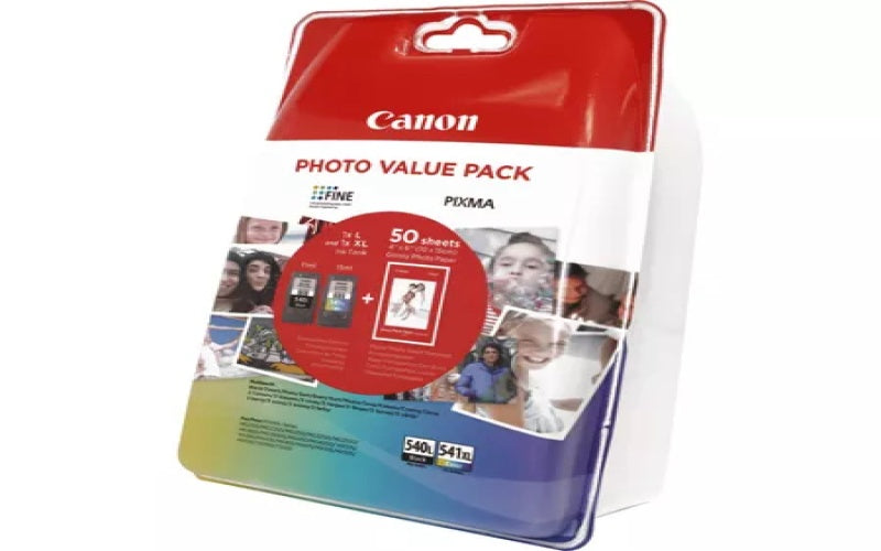 Canon 5224B007 Ink Cartridge Multipack PG-540L+CL-541XL, CMYK, Black (300 pages), CMY (400 pages)