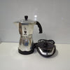 Ecost Customer Return Bialetti Moka Electric Timer, 6 Cup Capacity, 365 W, Silver Black