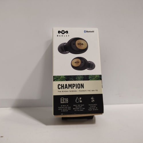 Ecost Customer Return House of Marley True Wireless Champion In-Ear Earphones - Compact Bluetooth