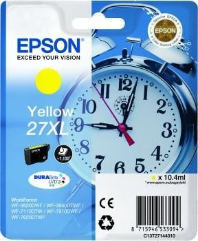 Epson Ink No.27XL Yellow (C13T27144012) 1,1k DURABrite Ultra 27XL