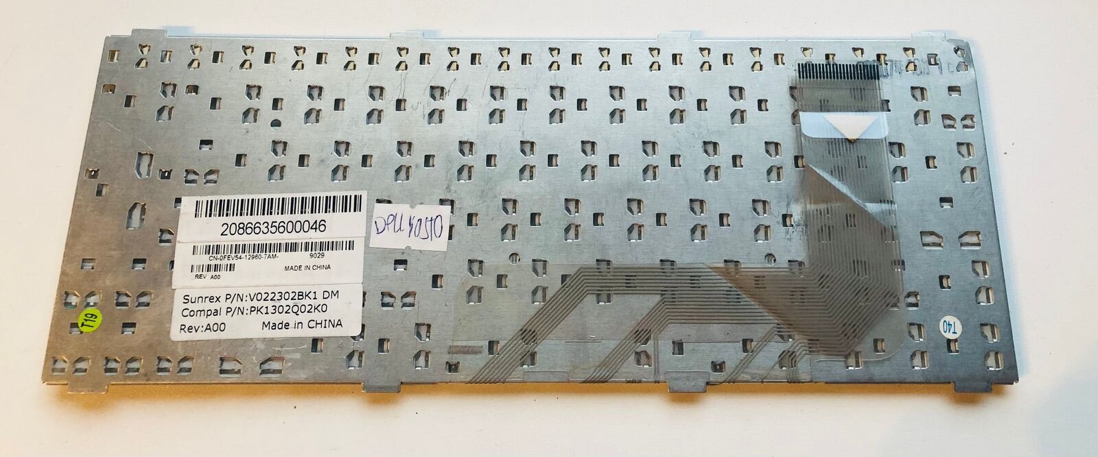 Dell Vostro 1200 series laptop keyboard PK1302Q02K0 V022302BK1 - for parts