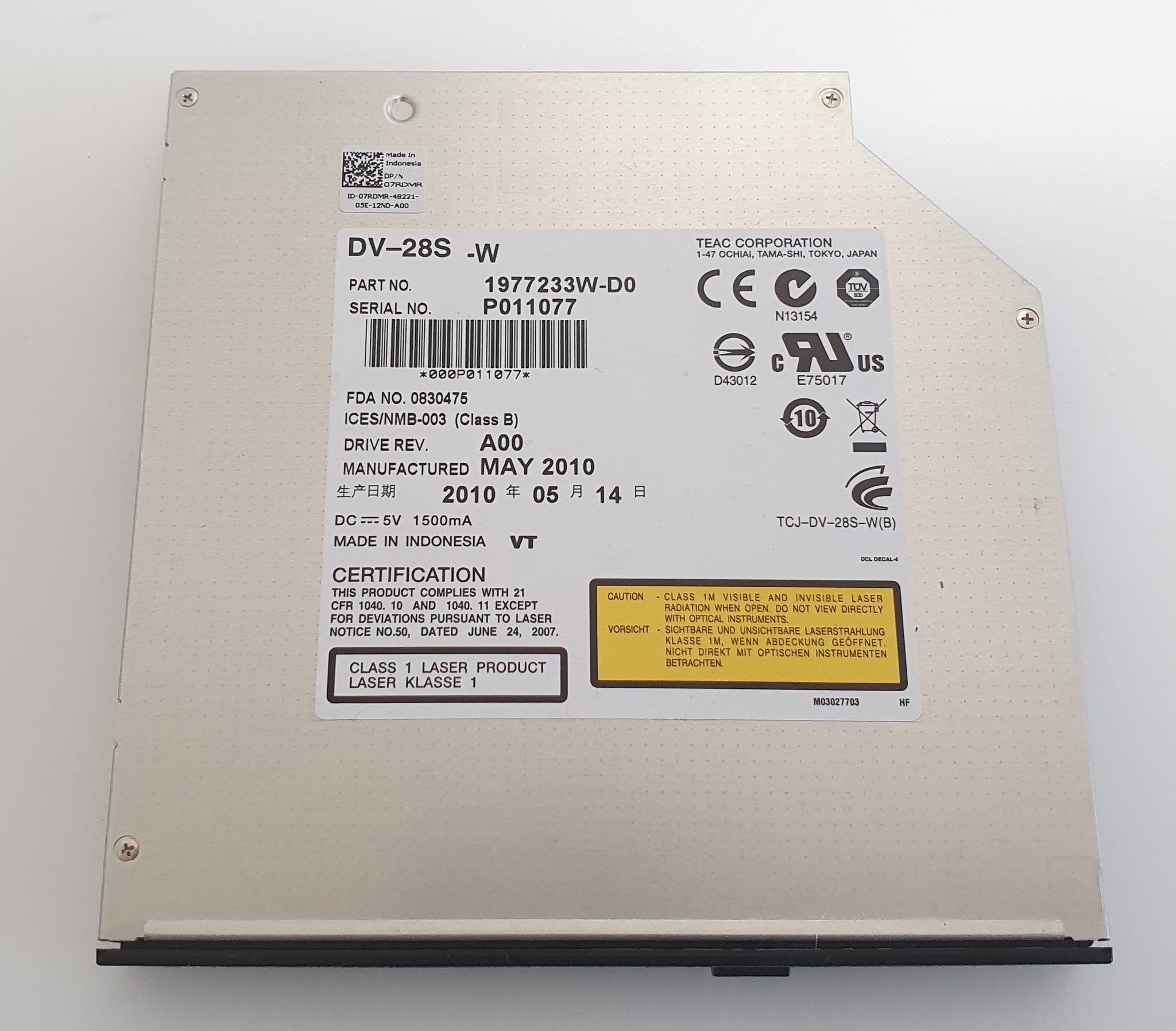 Dell Poweredge R300 - SATA DVD Optical Drive 07RDMR
