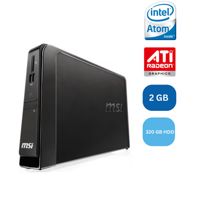 MSI Wind box DE 200 /Intel Atom 1.6 GHz/ 2 GB RAM/ 320 HDD